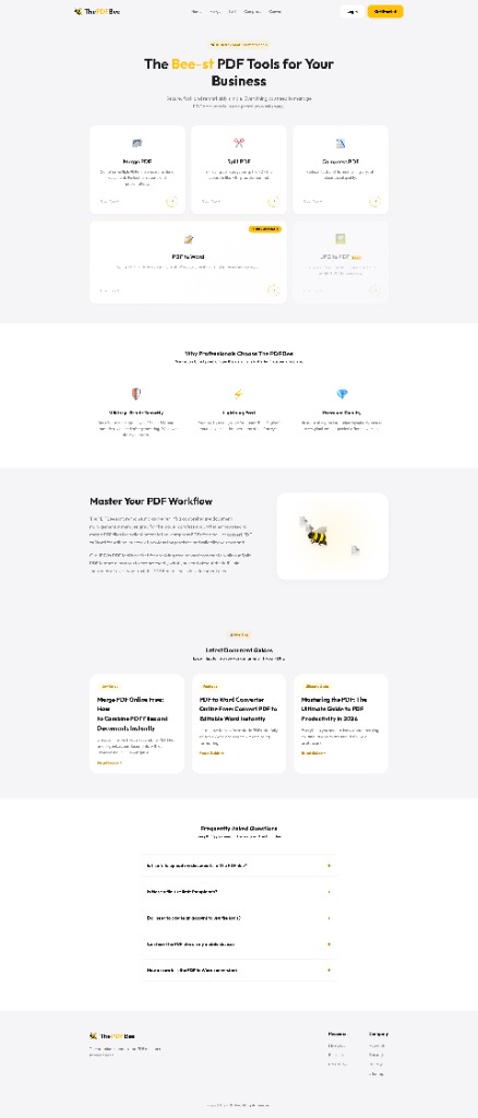 The PDF Bee Homepage